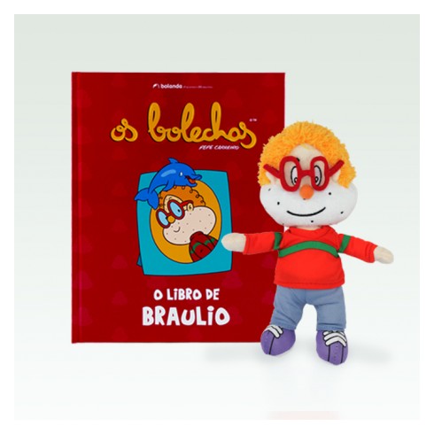 Libro + peluche de Braulio (G) - Os Bolechas