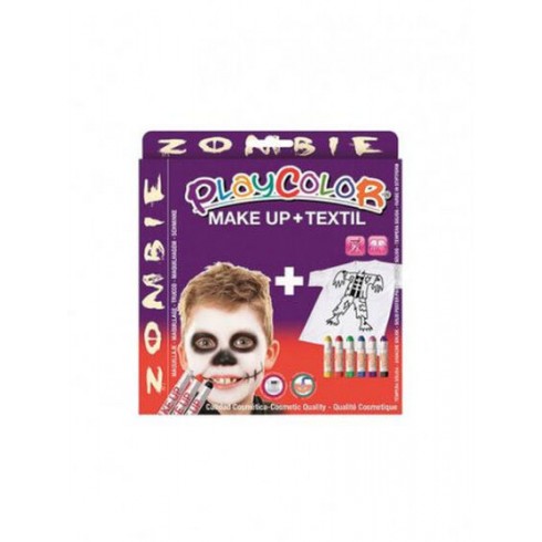 Maquillaje PLAYCOLOR TEMATICS ZOMBIE make up + textil.