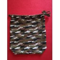 Bolsa de merienda de tela hecha a mano militar.