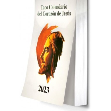 Taco calendario 2023 Sagrado Corazón de Jesús con imán.